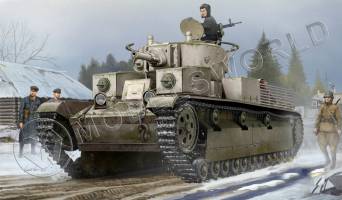 Склеиваемая пластиковая модель Советский средний танк Т-28 (клепаная броня). Масштаб 1:35