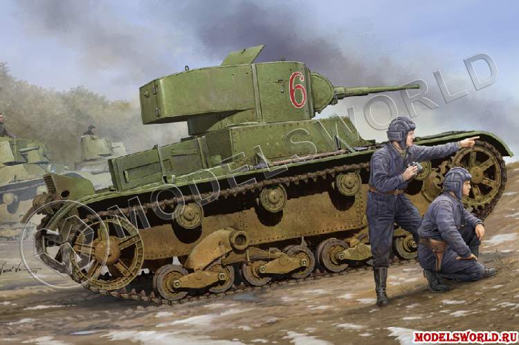Склеиваемая пластиковая модель Танк Soviet T-26 Light Infantry Tank Mod.1933, 1:35. - фото 1