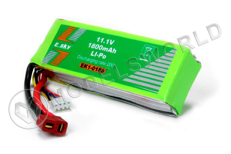 Аккумулятор LiPo 11,1V 1800mAh 15C для Belt-CP. - фото 1