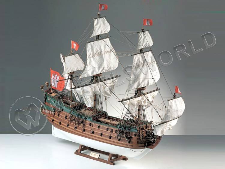Набор для постройки модели корабля WAPPEN VON HAMBURG бранденбургский корабль XVII века. Масштаб 1:50 - фото 1