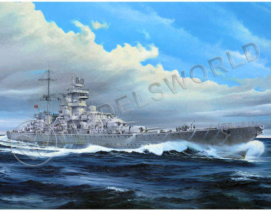 Склеиваемая пластиковая модель крейсер "Принц Ойген" 1945 г. (1:350) - фото 1