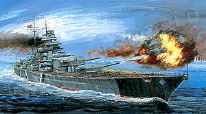 ZV-9015_s.jpg Склеиваемая пластиковая модель Линкор "Бисмарк". Масштаб 1:400 - фото 1