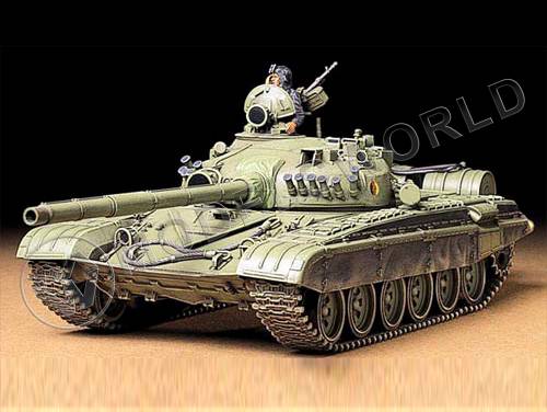 Склеиваемая пластиковая модель советский танк Т-72М1. Масштаб 1:35 - фото 1