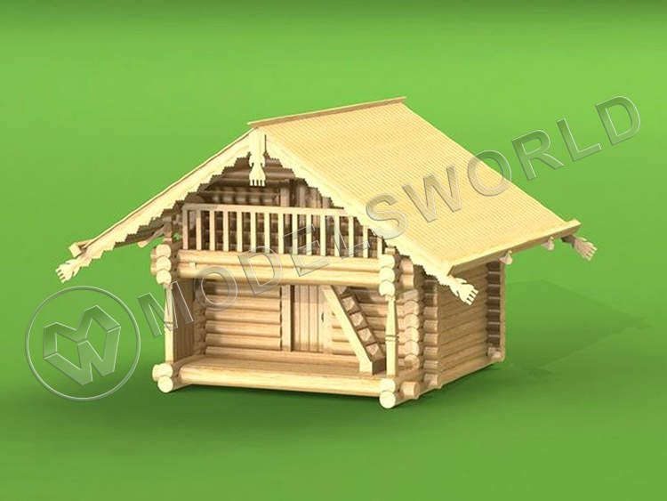Набор для постройки модели Амбара из села Коккойла (Кижи). Масштаб 1:72 - фото 1
